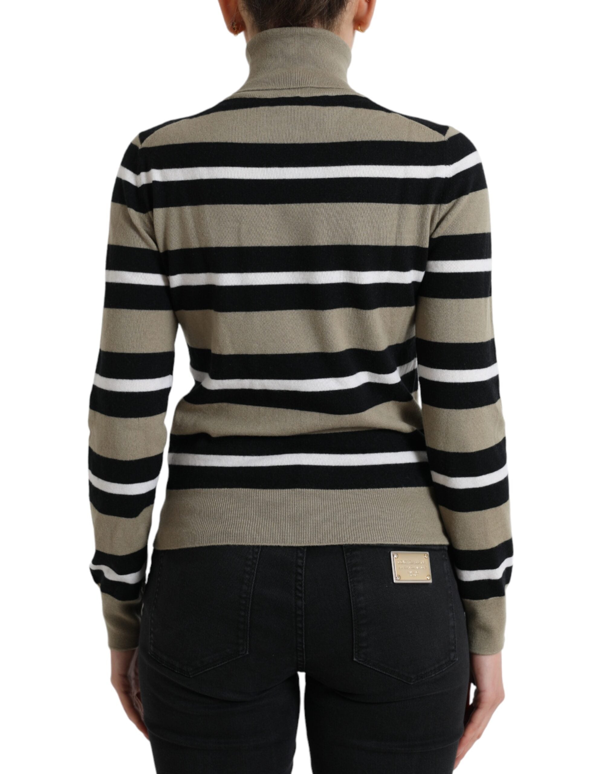 Dolce & Gabbana Multicolor Stripes Logo Turtle Neck Pullover Sweater -   -  Dolce & Gabbana. Dolce & Gabbana Multicolor Stripes Logo Turtle Neck Pullover Sweater -   -  Dolce & Gabbana.