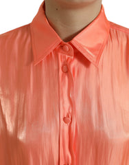 Dolce & Gabbana Peach Long Sleeve Button Down Blouse Top -   -  Dolce & Gabbana.