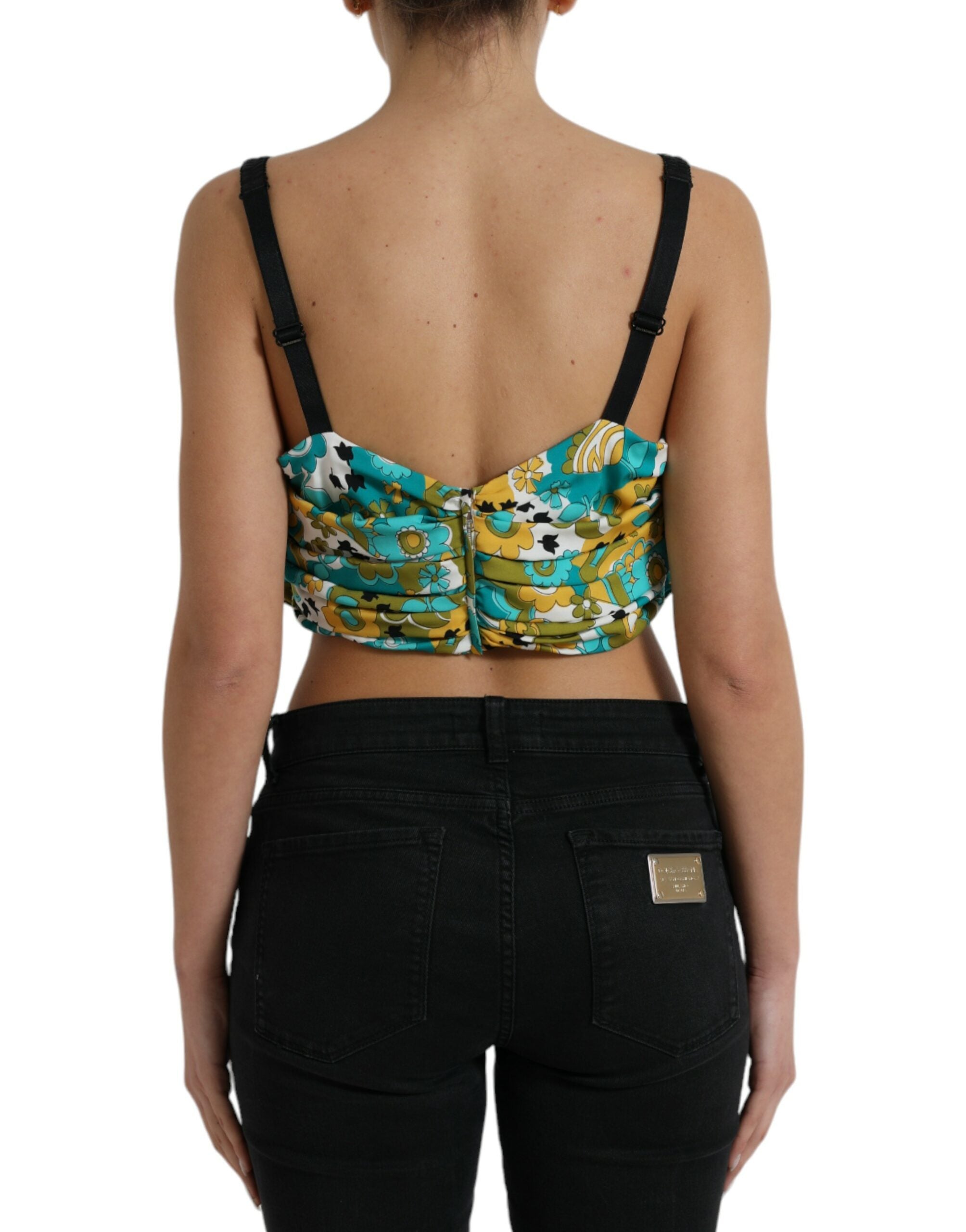 Dolce & Gabbana Multicolor Floral Sleeveless Cropped Top -   -  Dolce & Gabbana. Dolce & Gabbana Multicolor Floral Sleeveless Cropped Top -   -  Dolce & Gabbana.