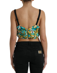Dolce & Gabbana Multicolor Floral Sleeveless Cropped Top -   -  Dolce & Gabbana.