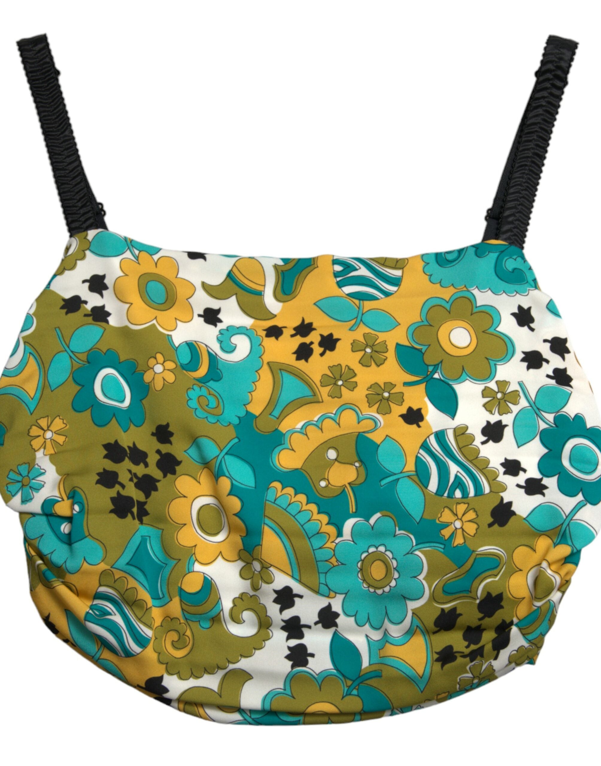 Dolce & Gabbana Multicolor Floral Sleeveless Cropped Top -   -  Dolce & Gabbana. Dolce & Gabbana Multicolor Floral Sleeveless Cropped Top -   -  Dolce & Gabbana.