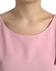 Dolce & Gabbana Pink Short Sleeves Round Neck Blouse Top -   -  Dolce & Gabbana.