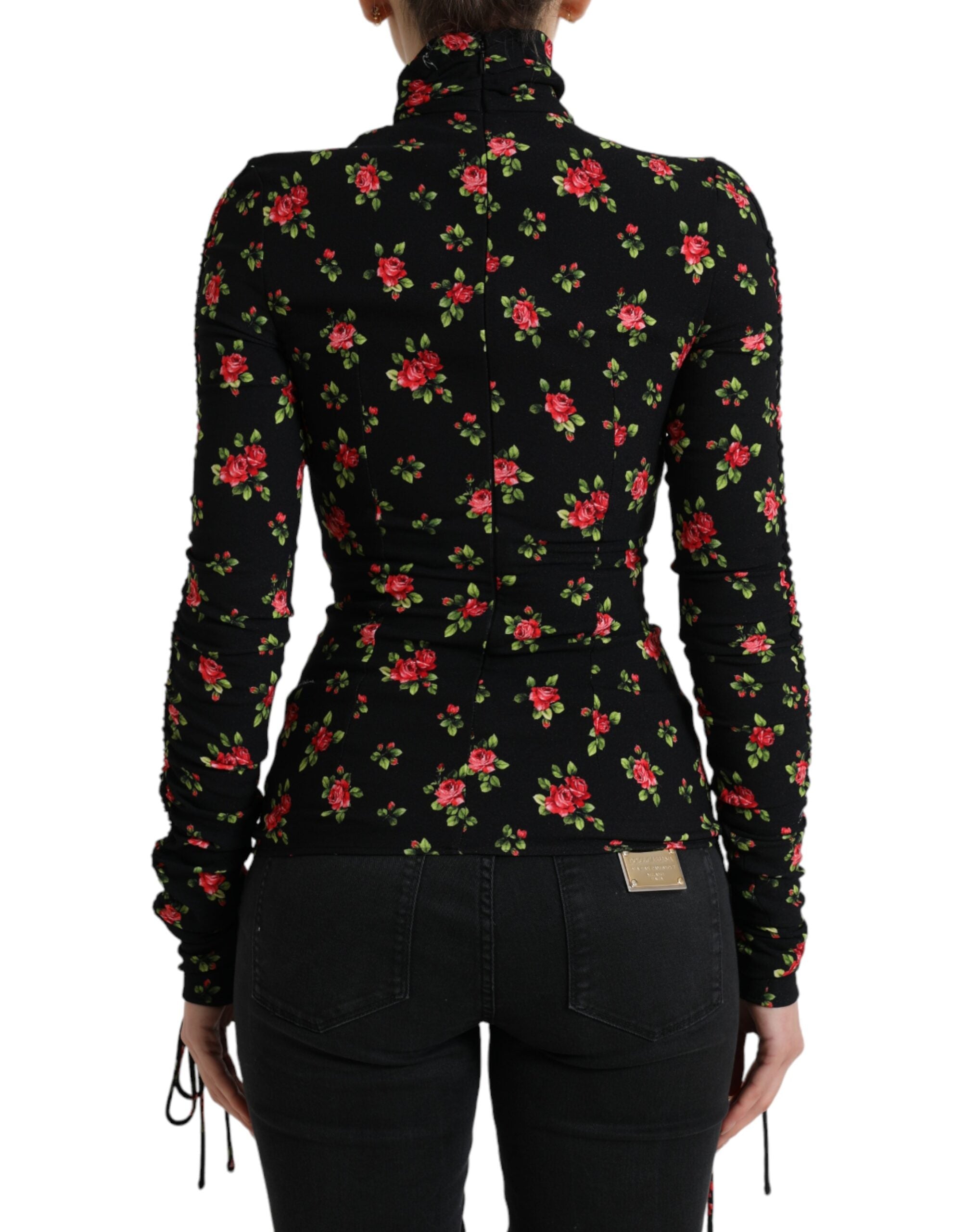 Dolce & Gabbana Black Rose Print Turtle Neck Blouse Top -   -  Dolce & Gabbana. Dolce & Gabbana Black Rose Print Turtle Neck Blouse Top -   -  Dolce & Gabbana.