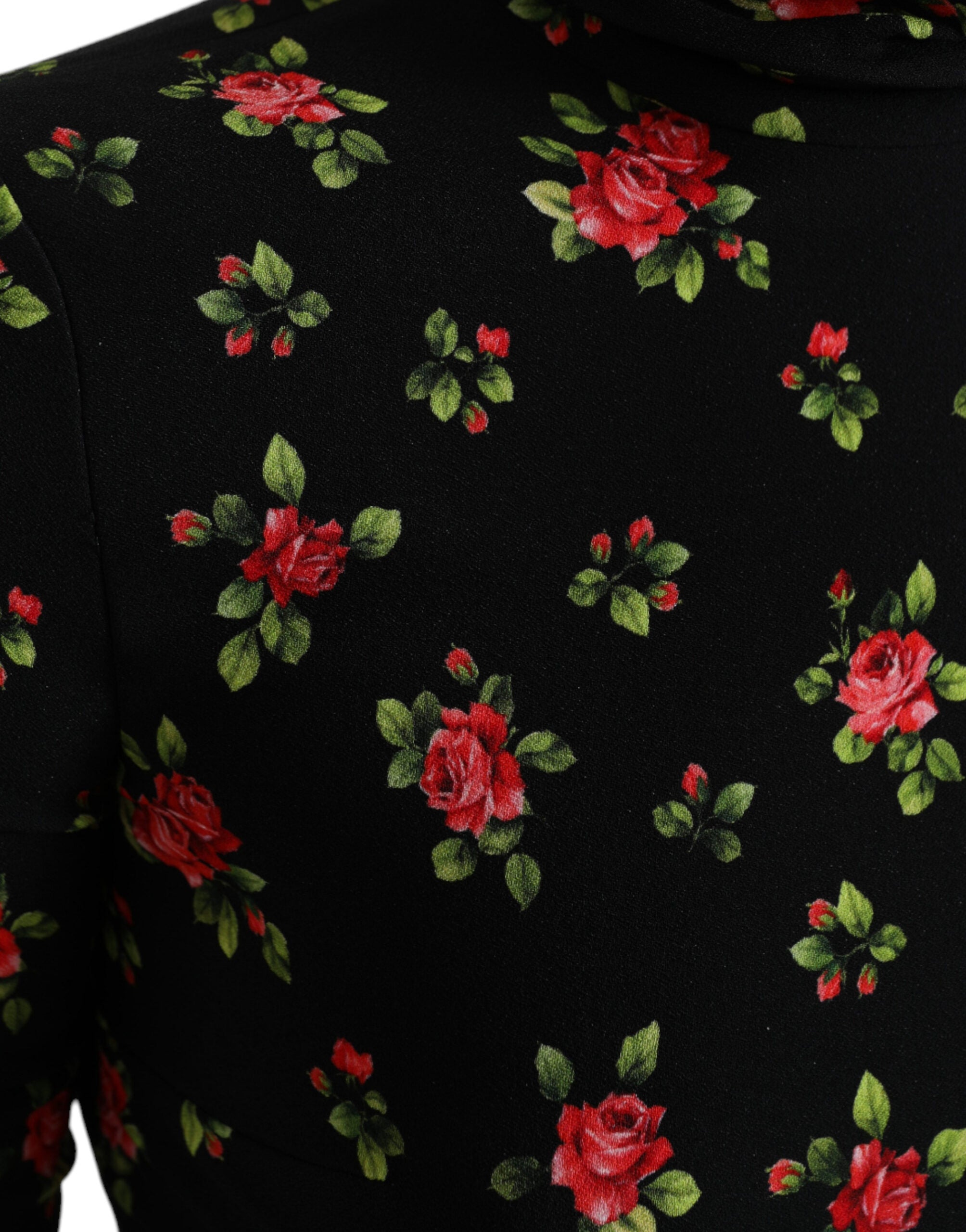 Dolce & Gabbana Black Rose Print Turtle Neck Blouse Top -   -  Dolce & Gabbana. Dolce & Gabbana Black Rose Print Turtle Neck Blouse Top -   -  Dolce & Gabbana.
