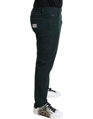 Dolce & Gabbana Green Cotton Stretch Skinny Men Denim Jeans -   -  Dolce & Gabbana.