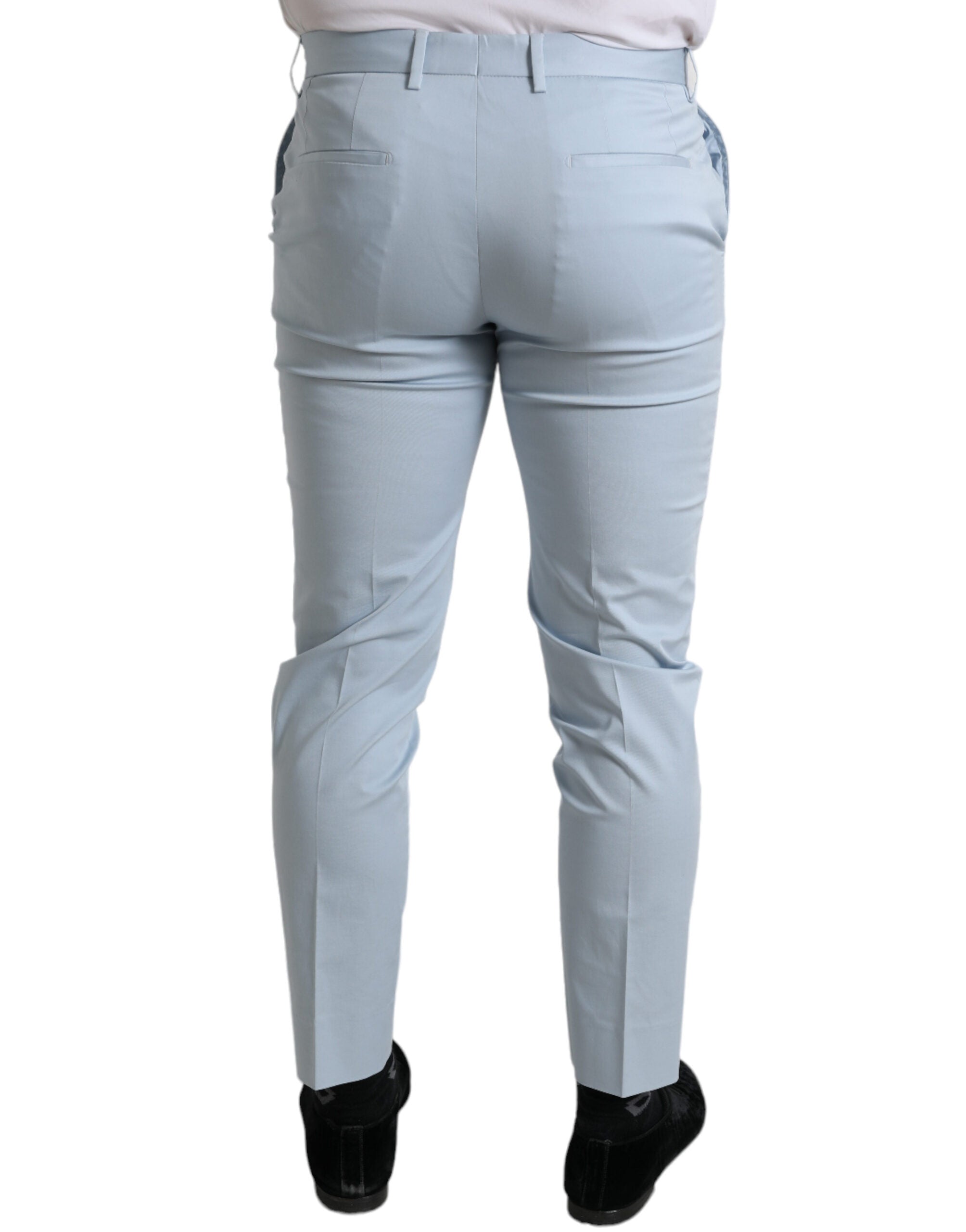 Dolce & Gabbana Sky Blue Cotton Stretch Skinny Pants -   -  Dolce & Gabbana. Dolce & Gabbana Sky Blue Cotton Stretch Skinny Pants -   -  Dolce & Gabbana.
