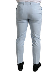 Dolce & Gabbana Sky Blue Cotton Stretch Skinny Pants -   -  Dolce & Gabbana.