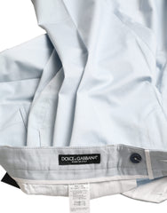 Dolce & Gabbana Sky Blue Cotton Stretch Skinny Pants -   -  Dolce & Gabbana.