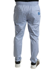 Dolce & Gabbana Light Blue Cotton Stretch Jogger Pants -   -  Dolce & Gabbana.