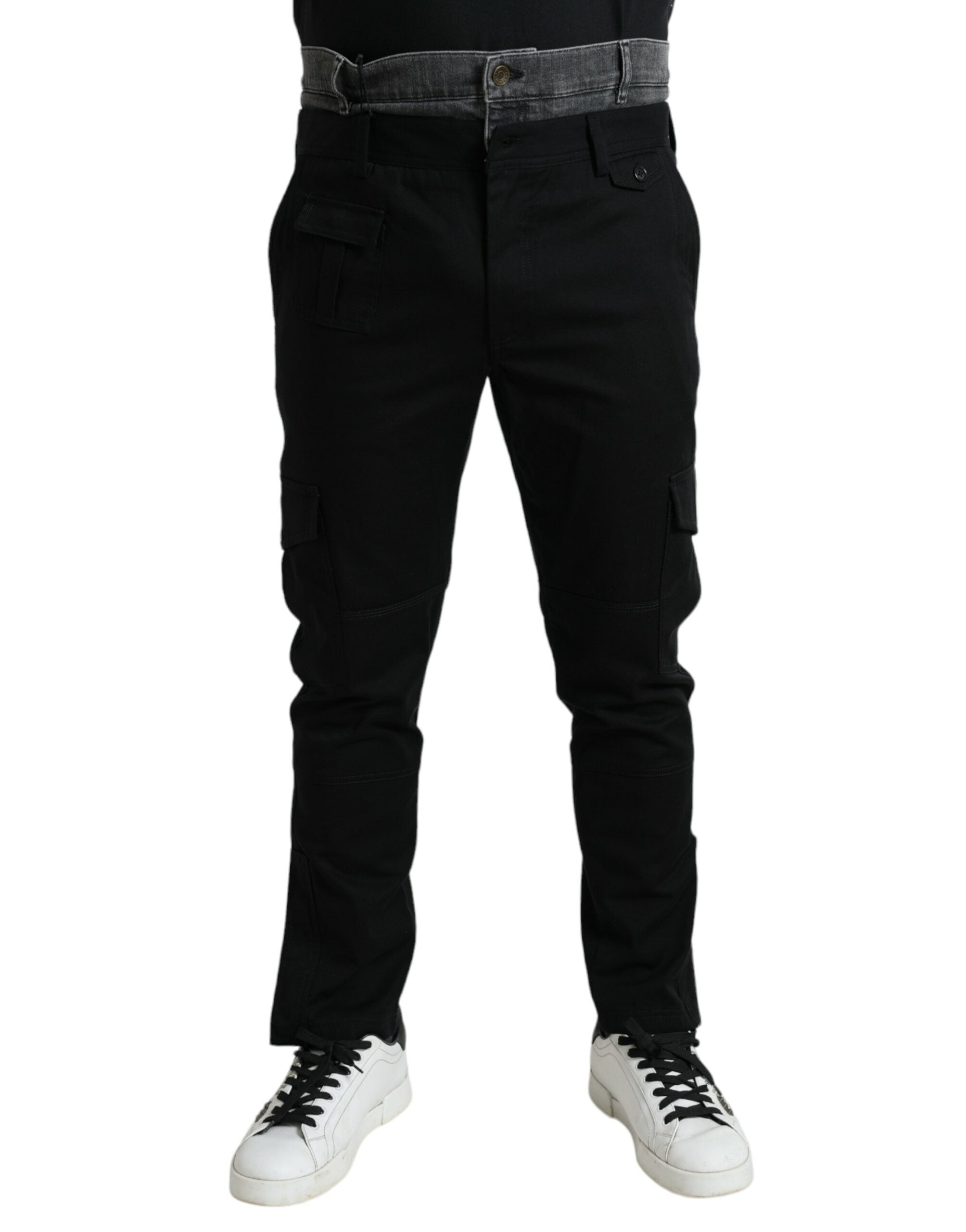 Dolce & Gabbana Black Gray Slim Cotton Denim Jeans Pants -   -  Dolce & Gabbana.