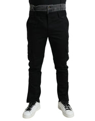 Dolce & Gabbana Black Gray Slim Cotton Denim Jeans Pants -   -  Dolce & Gabbana.