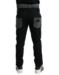 Dolce & Gabbana Black Gray Slim Cotton Denim Jeans Pants -   -  Dolce & Gabbana.