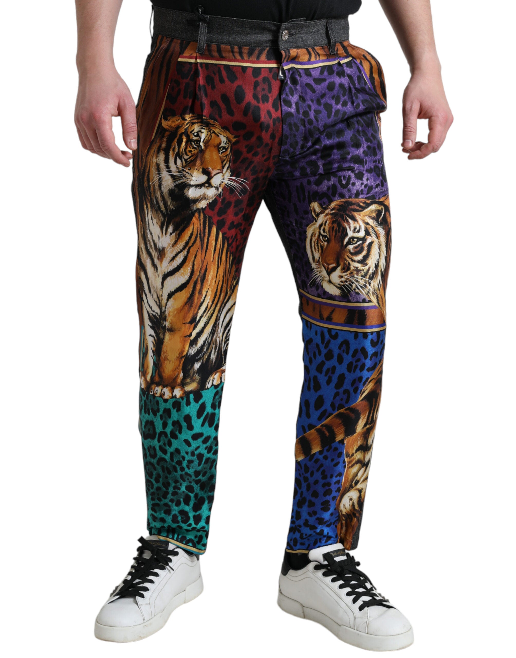 Dolce & Gabbana Multicolor Tiger Cotton Loose Denim Jeans -   -  Dolce & Gabbana. Dolce & Gabbana Multicolor Tiger Cotton Loose Denim Jeans -   -  Dolce & Gabbana.