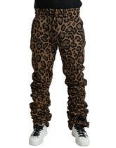 Dolce & Gabbana Brown Leopard Jacquard Jogger Pants -   -  Dolce & Gabbana.