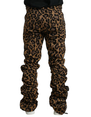 Dolce & Gabbana Brown Leopard Jacquard Jogger Pants -   -  Dolce & Gabbana.