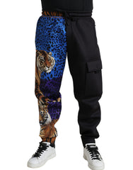 Dolce & Gabbana Black Tiger Print Cargo Jogger Pants -   -  Dolce & Gabbana.