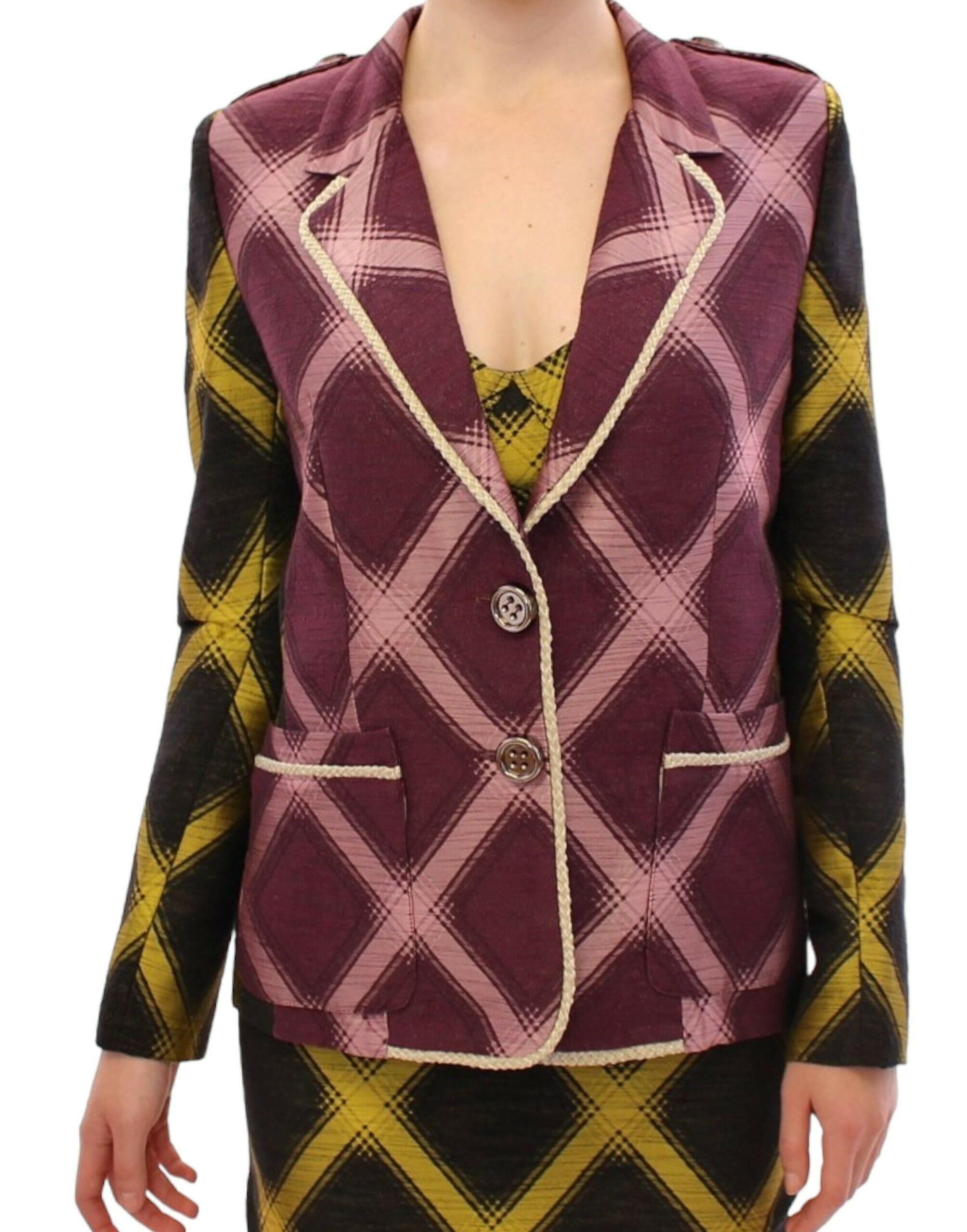 House of Holland Purple checkered blazer jacket -   -  House of Holland.