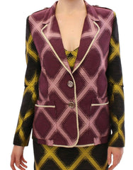 House of Holland Purple checkered blazer jacket -   -  House of Holland.