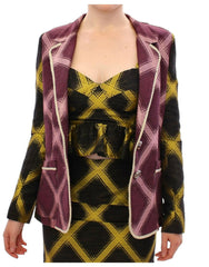 House of Holland Purple checkered blazer jacket -   -  House of Holland.