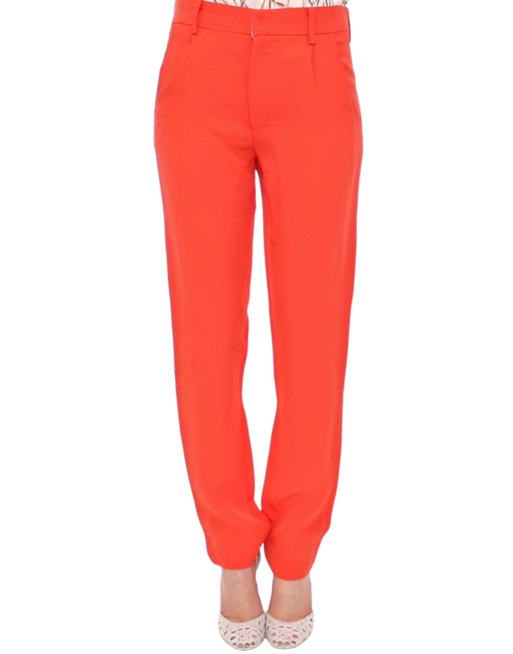 CO|TE Orange boyfriend stretch pants -   -  CO|TE.
