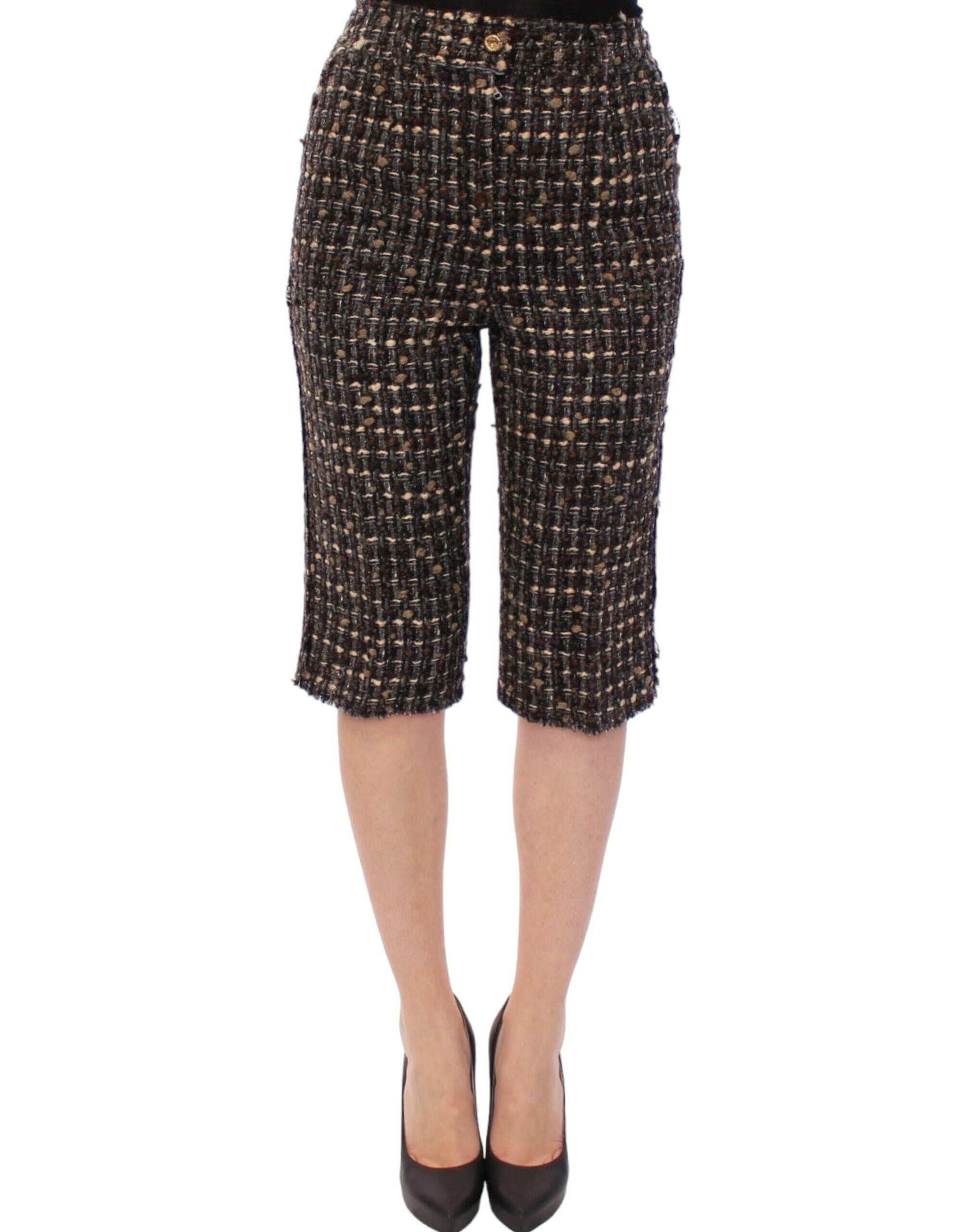 Dolce & Gabbana Multicolor Wool Shorts Pants -   -  Dolce & Gabbana.