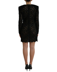 Dolce & Gabbana Black Bodycon Lace Cotton Sheath Mini Dress -   -  Dolce & Gabbana.