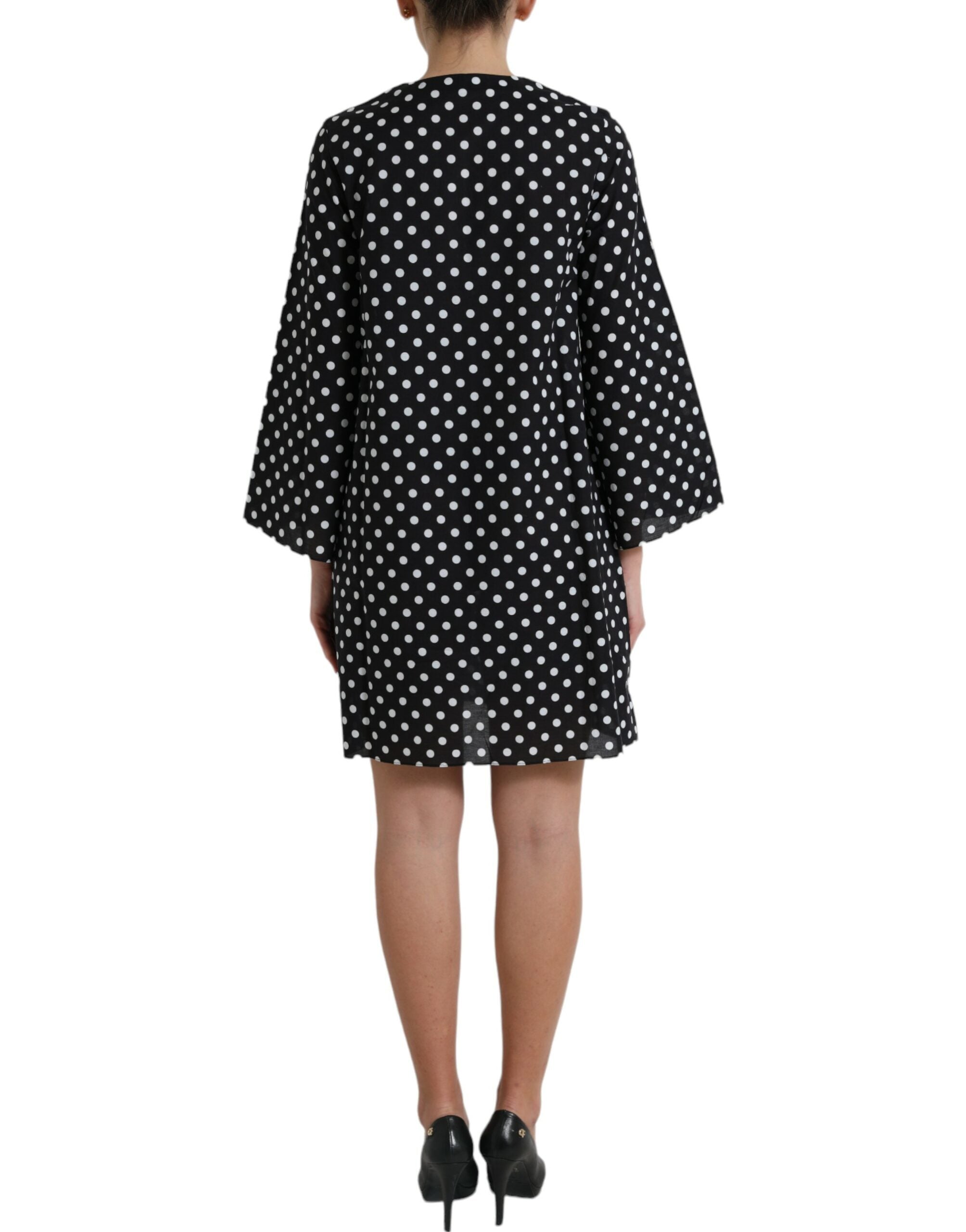 Dolce & Gabbana Black White Polka Dot Nylon Shift Mini Dress -   -  Dolce & Gabbana. Dolce & Gabbana Black White Polka Dot Nylon Shift Mini Dress -   -  Dolce & Gabbana.
