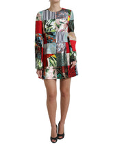 Dolce & Gabbana Multicolor Floral Patchwork Shift Mini Dress -   -  Dolce & Gabbana.