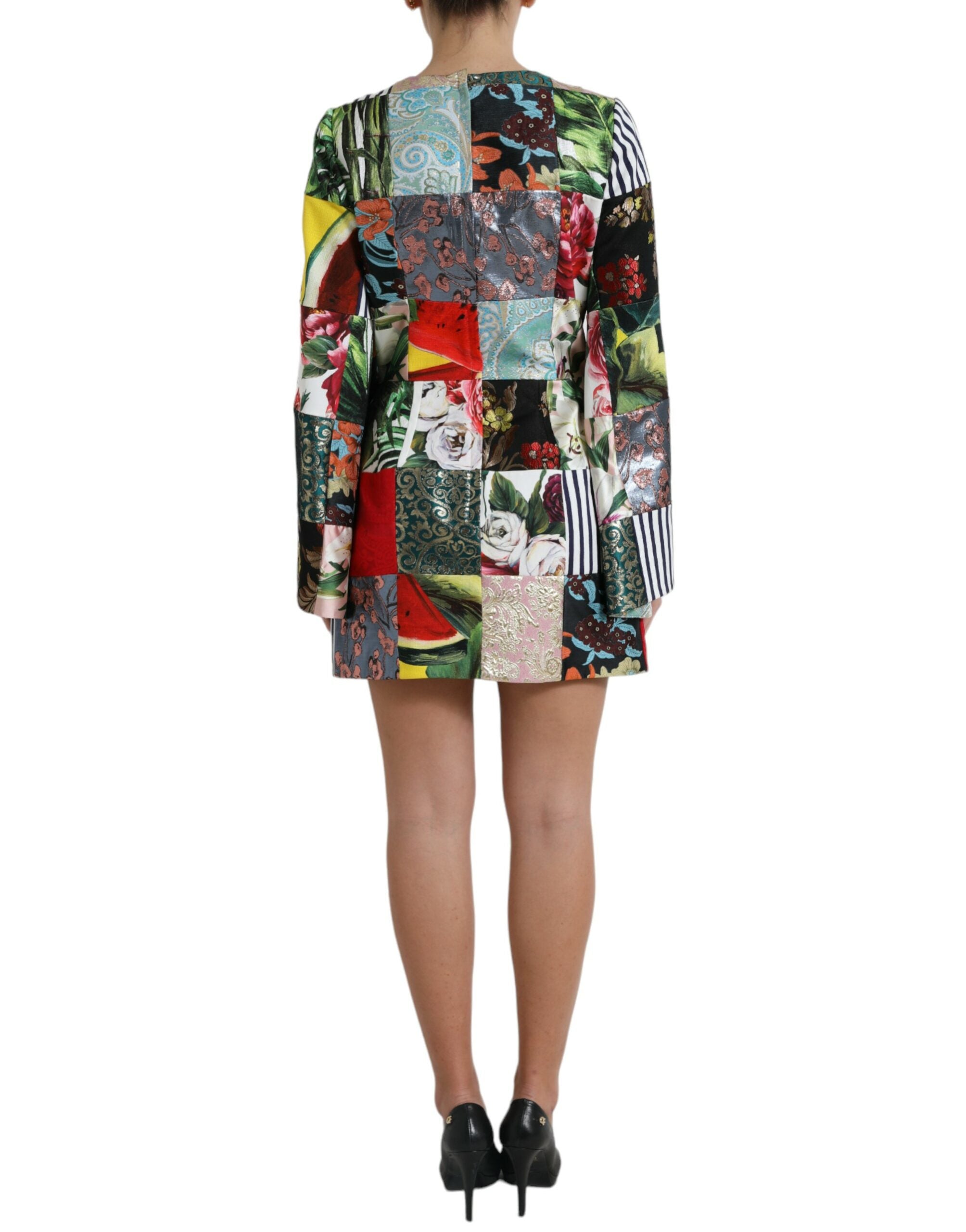 Dolce & Gabbana Multicolor Floral Patchwork Shift Mini Dress -   -  Dolce & Gabbana. Dolce & Gabbana Multicolor Floral Patchwork Shift Mini Dress -   -  Dolce & Gabbana.