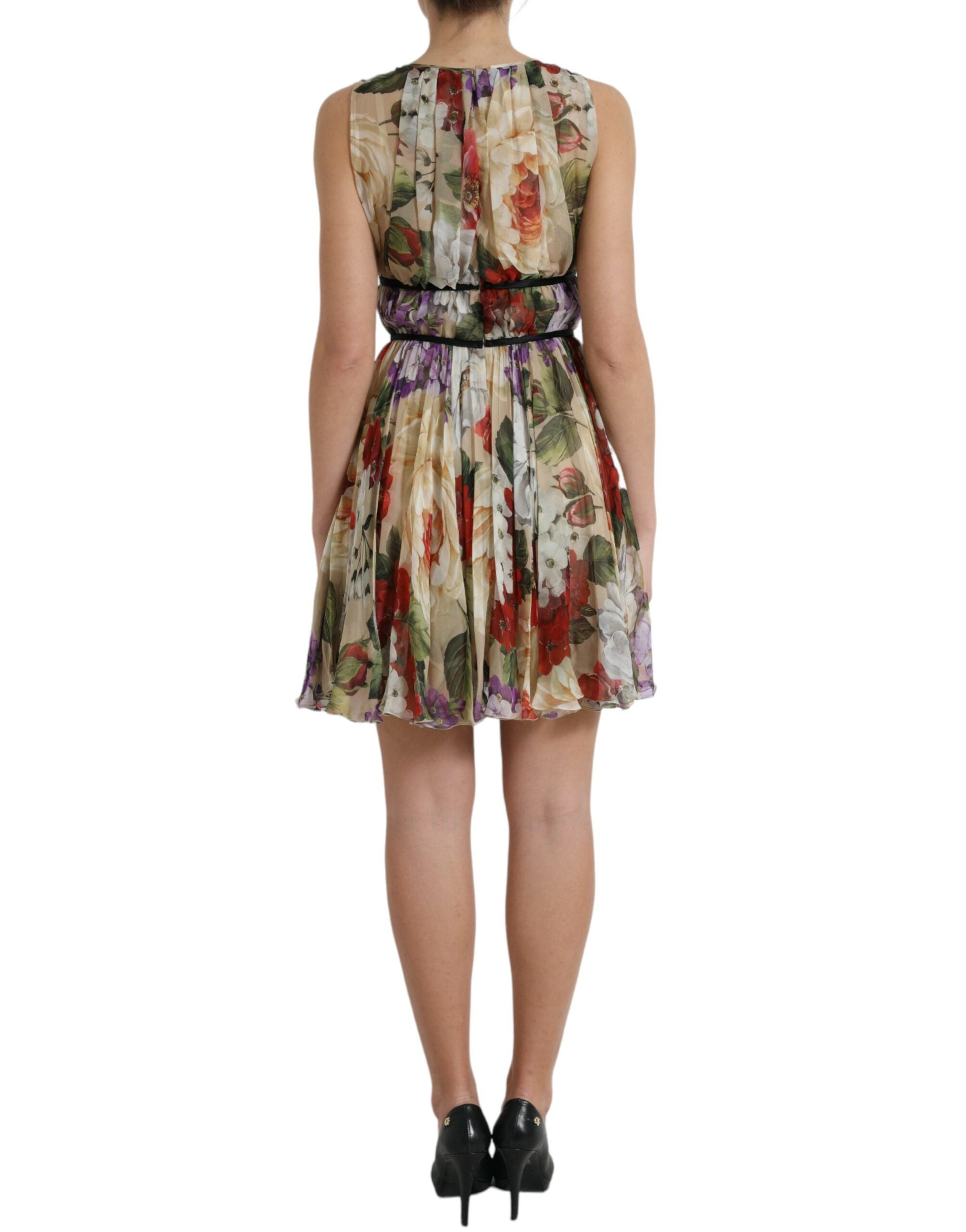 Dolce & Gabbana Beige Floral Sleeveless A-line Mini Dress -   -  Dolce & Gabbana. Dolce & Gabbana Beige Floral Sleeveless A-line Mini Dress -   -  Dolce & Gabbana.