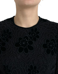 Dolce & Gabbana Black Floral Lace Cotton Bodycon Dress -   -  Dolce & Gabbana.
