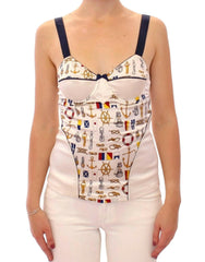 Dolce & Gabbana White sailor motive tank top -   -  Dolce & Gabbana.