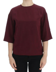 Dolce & Gabbana Red 3/4 sleeve silk blouse - - Dolce & Gabbana.