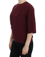 Dolce & Gabbana Red 3/4 sleeve silk blouse - - Dolce & Gabbana.