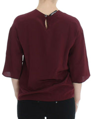 Dolce & Gabbana Red 3/4 sleeve silk blouse - - Dolce & Gabbana.
