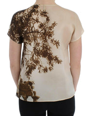 Dolce & Gabbana Brown Taormina silk blouse -   -  Dolce & Gabbana.