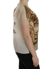 Dolce & Gabbana Brown Taormina silk blouse -   -  Dolce & Gabbana.