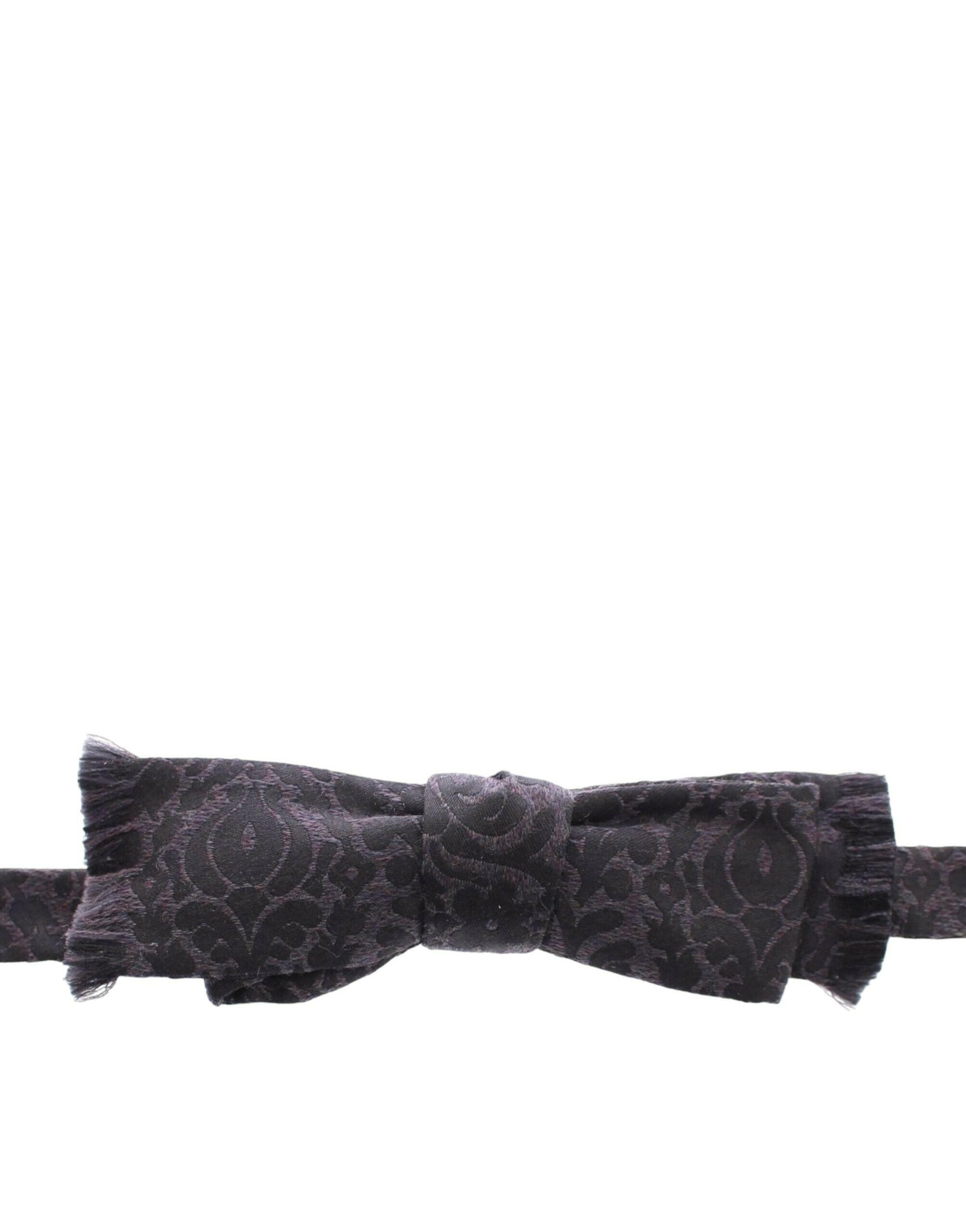 Dolce & Gabbana Gray Black Wool Bow Tie -  MenΒ΄s Belts -  Dolce & Gabbana.