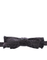 Dolce & Gabbana Gray Black Wool Silk Bow Tie -  Neckties, Men -  Dolce & Gabbana.