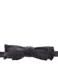 Dolce & Gabbana Gray Black Wool Silk Bow Tie -  Neckties, Men -  Dolce & Gabbana.