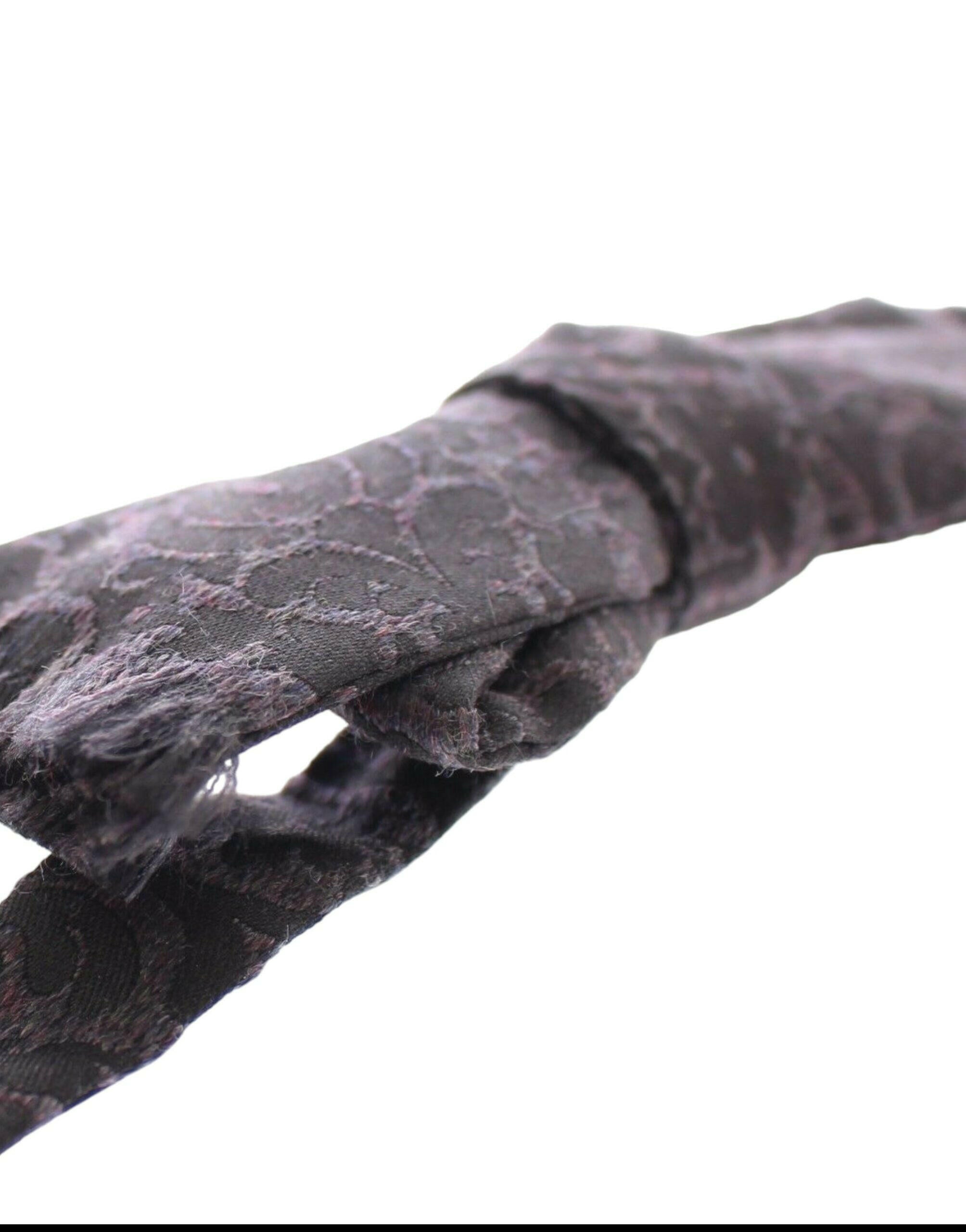 Dolce & Gabbana Gray Black Wool Silk Bow Tie -  Neckties, Men -  Dolce & Gabbana. Dolce & Gabbana Gray Black Wool Silk Bow Tie -  Neckties, Men -  Dolce & Gabbana.