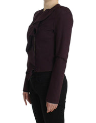 GF Ferre Purple Ruched Jacket Coat Blazer Short -   -  GF Ferre.