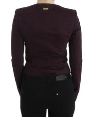 GF Ferre Purple Ruched Jacket Coat Blazer Short -   -  GF Ferre.