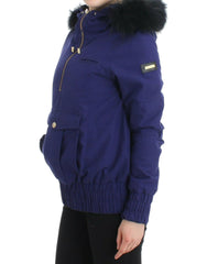 GF Ferre Blue Padded Jacket Hooded Short K-Way -   -  GF Ferre.