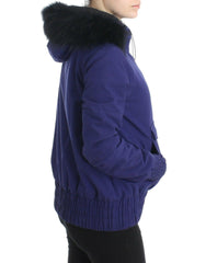 GF Ferre Blue Padded Jacket Hooded Short K-Way -   -  GF Ferre.