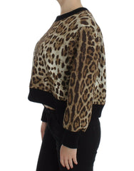 Dolce & Gabbana Leopard Print Crewneck Short Sweater -   -  Dolce & Gabbana.