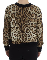 Dolce & Gabbana Leopard Print Crewneck Short Sweater -   -  Dolce & Gabbana.