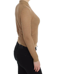 Dolce & Gabbana Beige Knitted Cotton Polo Cardigan Sweater -   -  Dolce & Gabbana.