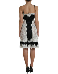 Dolce & Gabbana Black White Lace See Through A-Line Sleeveless Dress -   -  Dolce & Gabbana.