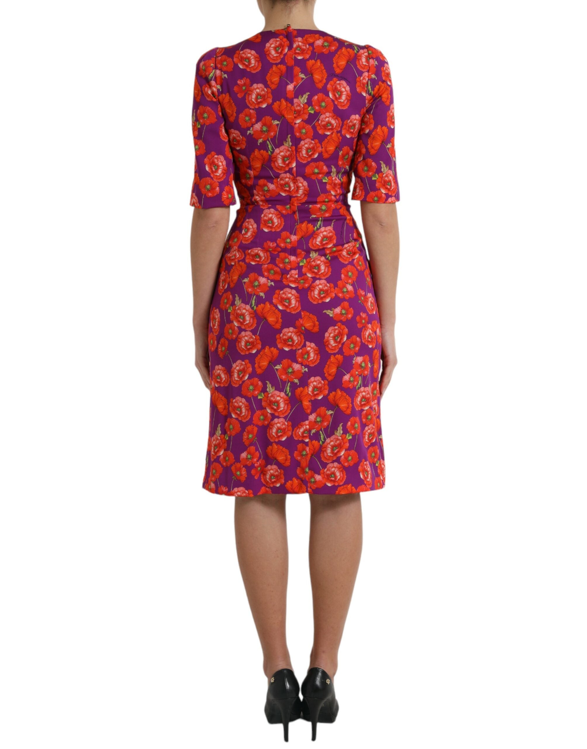 Dolce & Gabbana Multicolor Floral Poppy Print Sheath Dress -   -  Dolce & Gabbana. Dolce & Gabbana Multicolor Floral Poppy Print Sheath Dress -   -  Dolce & Gabbana.